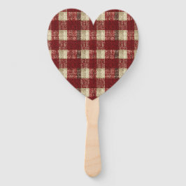 Elegant Burgundy Ivory Rust Red Plaid Pattern Fächer