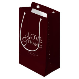 Elegant Burgundy & Ivory Wedding Thank You Kleine Geschenktüte