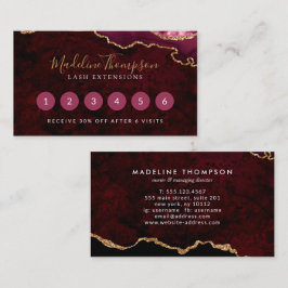 Elegant Burgundy Marble Agate Geode Treuekarte