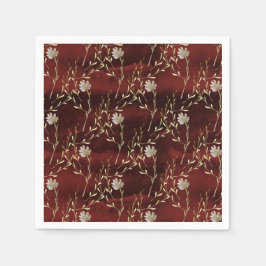 Elegant Burgundy Marsala Party Paper Serviette