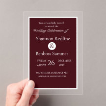 Elegant Burgundy Minimalist
