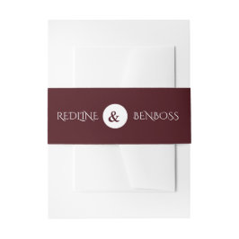 Elegant Burgundy Minimalist Wedding Einladungsbanderole