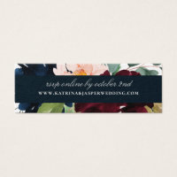 Elegant Burgundy Navy Floral Mariage Website RSVP
