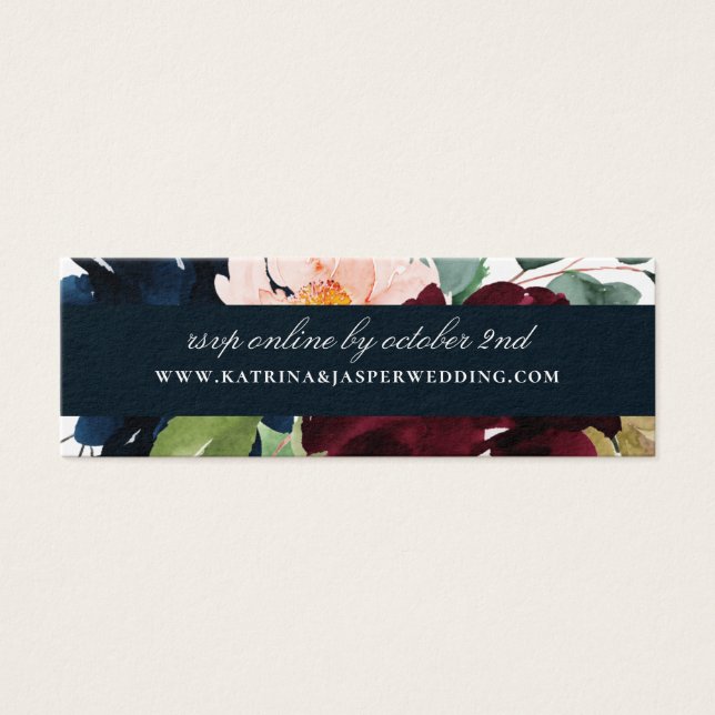 Elegant Burgundy Navy Floral Wedding Website UAWG (Vorderseite)