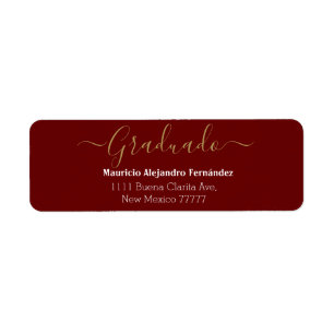 Elegant Burgundy Spanisch   Class Year Return Labr