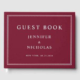 Elegant Burgundy Wedding Gästebuch