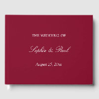 Elegant Burgundy Wedding Gästebuch