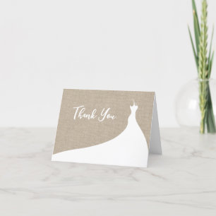 Élégant burlap de Merci de Fête des mariées