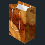 Elegant Burled Wood-Faux Bois  Mittlere Geschenktüte<br><div class="desc">The high-resolution faux bois wood pattern mimics real burl grain with deep swirls and rich tones for a sophisticated,  natural look. Ideal for father's day,  birthdays and bachelor parties.</div>