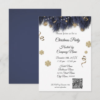 Elegant Business Weihnachts-Party Einladung
