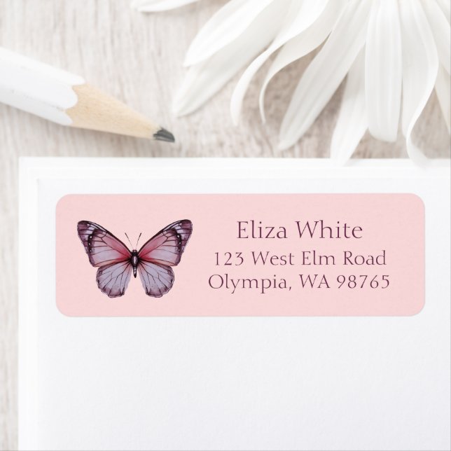 Elegant Butterflies Brautparty Address CUSTOM (Insitu)