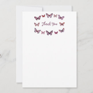 Elegant Butterflies Brautparty CUSTOM Dankeskarte