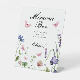 Elegant Butterflies Brautparty Mimosa Bar Sockelschild