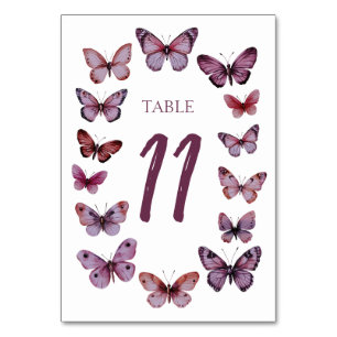 Elegant Butterflies CUSTOM Hochzeit Tischnummer