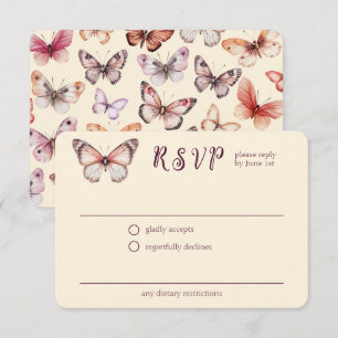 Elegant Butterflies Hochzeit CUSTOM UAWG Begleitkarte
