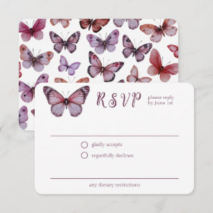 Elegant Butterflies Hochzeit CUSTOM UAWG Begleitkarte