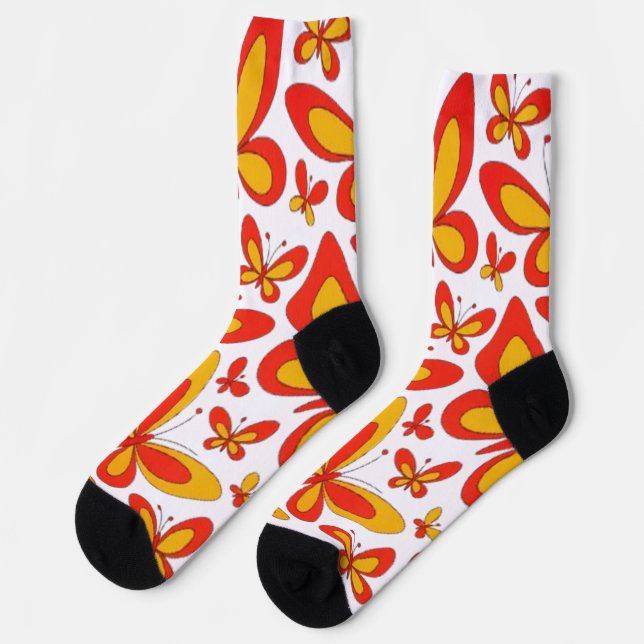 Elegant_Butterflies_in_Flight6 Socken (Linkes Detail)