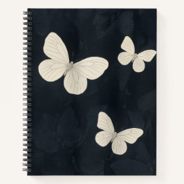 Elegant Butterflies Woven Spiral Notebook Notizbuch