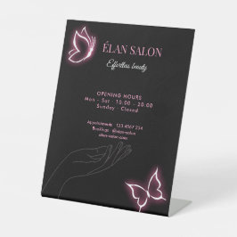Elegant Butterfly Glow Chic Beauty Salon Sockelschild