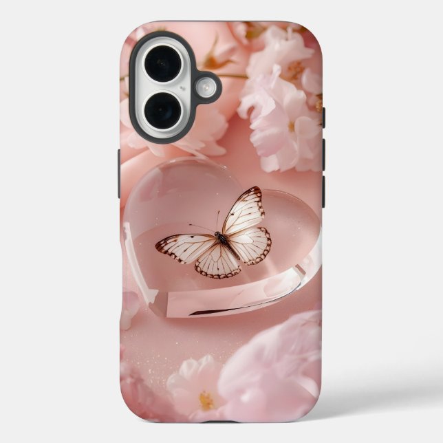 Elegant Butterfly Heart Mobile Case (Rückseite)