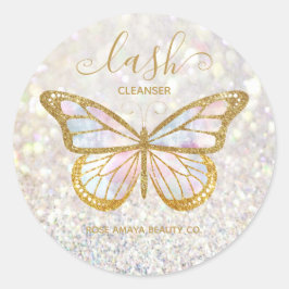 Elegant Butterfly Lash Cleanser Runder Aufkleber