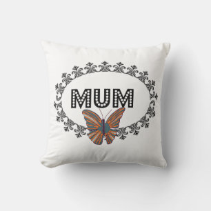 Elegant Butterfly Mum Cushion Kissen