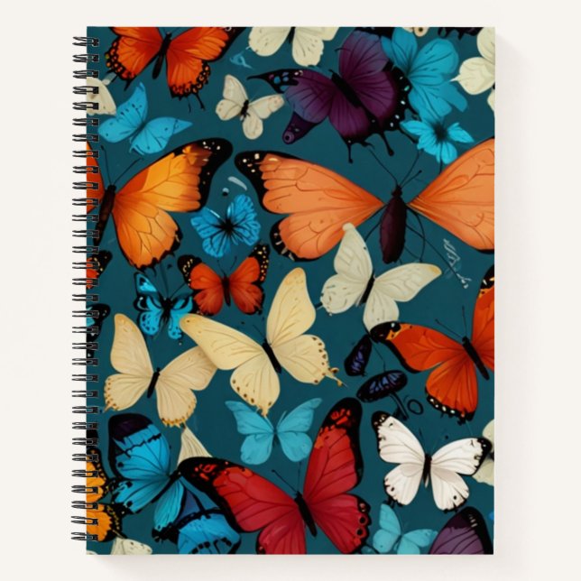 Elegant Butterfly Notizbuch (Vorderseite)