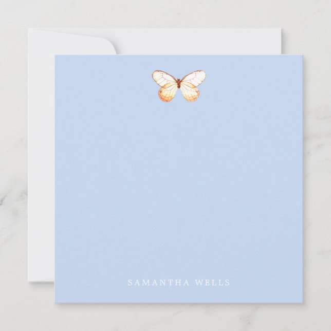 Elegant Butterfly Personalisiert Danke (Vorderseite)