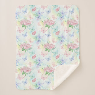 Elegant Butterfly Seamless Print Sherpadecke