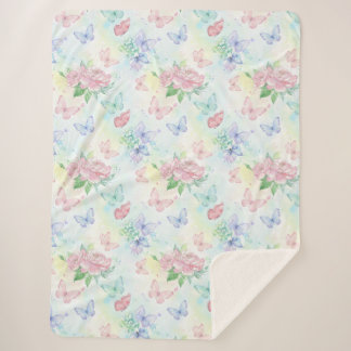 Elegant Butterfly Seamless Print Sherpadecke