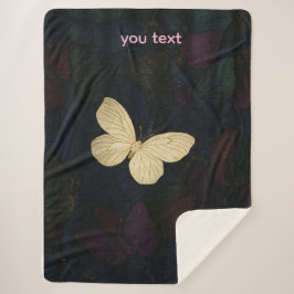 Elegant Butterfly Sherpa Blanket Sherpadecke
