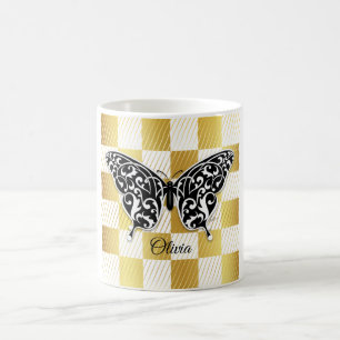 Elegant Butterfly Tasse Design von Eksi