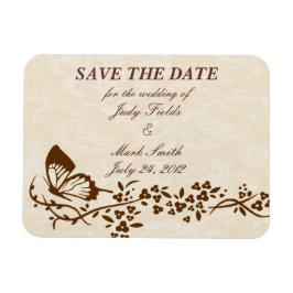 Elegant Butterfly Wedding Save the Date Magnet