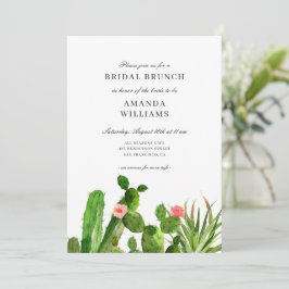 Elegant Cactus Garden | Hochzeit von Brautpartys Einladung