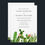 Elegant Cactus Garden | Wedding Invitation Einladung<br><div class="desc">This wedding invitation features a beautiful watercolor illustration of cactuses paired with elegant typography. It's the perfect choice for a rustic yet refined wedding. See our shop for more pieces in this design!</div>