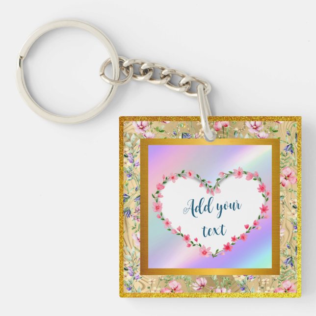 Elégant cadre de coeur floral : pour chaque occasi (Devant)