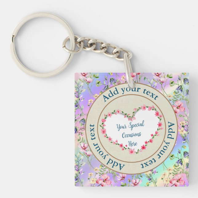 Elégant cadre de coeur floral : pour chaque occasi (Devant)