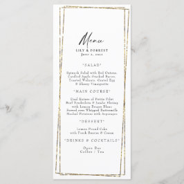 Elégant cadre géométrique or Menu & Toasts