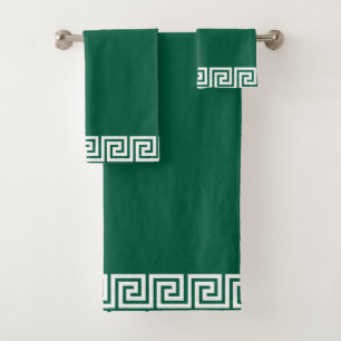 Elégant cadre Motif géométrique blanc sur vert