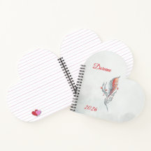 Elegant cahier floral à l'aquarelle Feather