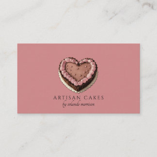 Elegant Cake Bakery Dusty Blush Pink Visitenkarte