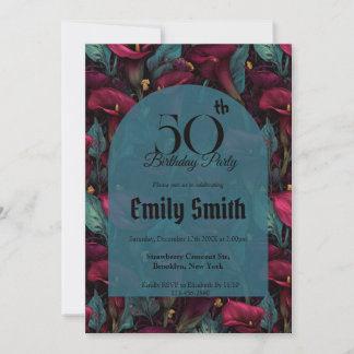 Elegant Call Lilies Floral Girl’S Birthday Einladung