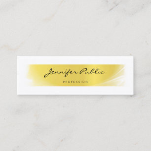 Elegant Calligraphed Trendy Gold Beruflich Luxe Mini Visitenkarte