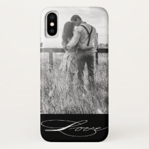Elegant Calligraphy Foto iPhone Case