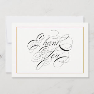 Elegant Calligraphy Gold Vielen Dank Dankeskarte