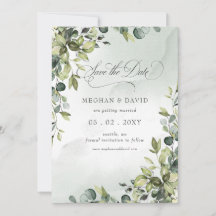 Elegant Calligraphy Greenery Eucalyptus