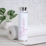 Elegant Calligraphy Script Personalized Name Trinkflasche<br><div class="desc">Elegant Calligraphy Script Personalized Name Water Bottle features your custom name in elegant calligraphy script. Perfect as personalized gifts for family and friends for Christmas and birthdays or as favors for weddings and events. Add a personalized touch to custom corporate gifts and more. Designed by ©2025 Evco Studio www.zazzle.com/store/evcostudio</div>