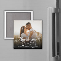 Elegant Calligraphy Script Wedding Foto Thank You