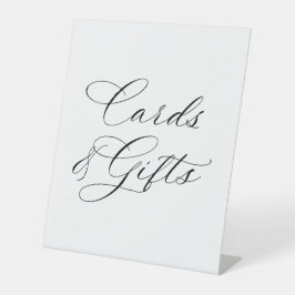 Elegant Calligraphy Wedding Cards & Gifts Pedestal Sockelschild
