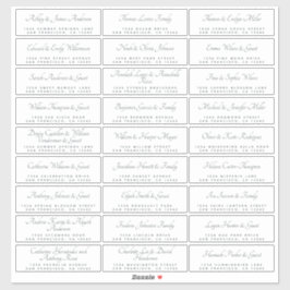 Elegant Calligraphy Wedding Guest Address Labels
